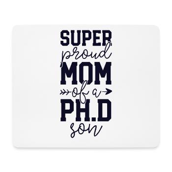Stolze Mama PhD Graduierung Genialer Ph.D. Sohn - Mousepad (Querformat) - Weiß - Vorne
