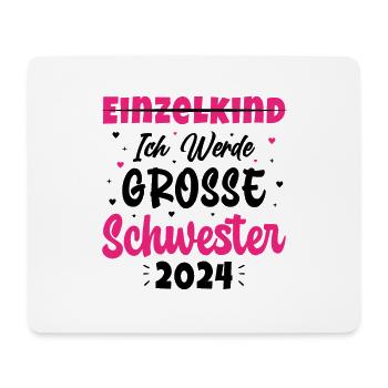 Ich Werde Eine Große Schwester 2024 - Mousepad (Querformat) - Weiß - Vorne