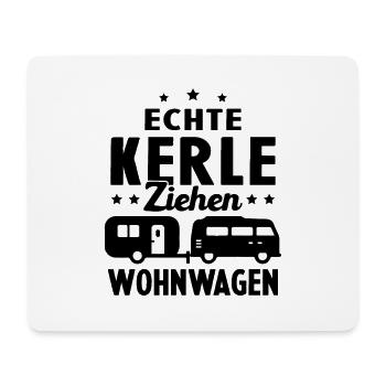 echte kerle ziehen wohnwagen - Mousepad (Querformat) - Weiß - Vorne