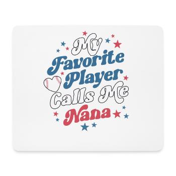 Baseball Nana Retro Grandma My Favorite Player - Mouse Pad (horizontal) - white - Front