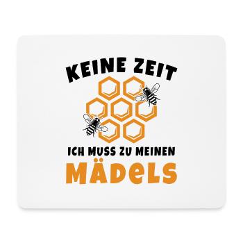 Keine Zeit Ich Muss Zu Meinen Mädels Imker Bienen - Mousepad (Querformat) - Weiß - Vorne