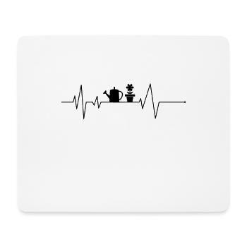 Gärtner Gartenfreunde Herzklopfende Garten - Mousepad (Querformat) - Weiß - Vorne