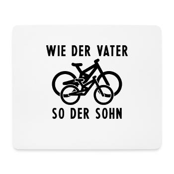 Wie der Vater so der Sohn - Mountainbike Fahrrad - Mousepad (Querformat) - Weiß - Vorne