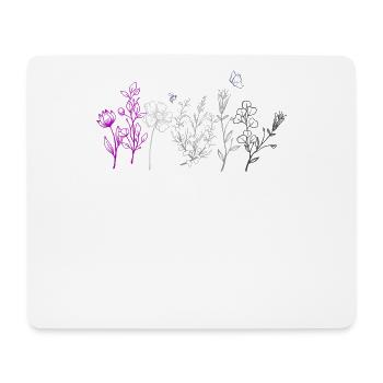 Asexueller Wildflower Pride Month LGBT Subtiles Ass - Mousepad (Querformat) - Weiß - Vorne