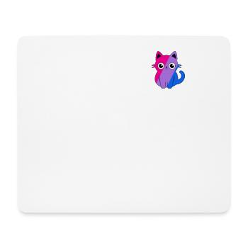 Subtil Bi Pride Kawaii Katze Minimalistisch Bisexuell - Mousepad (Querformat) - Weiß - Vorne