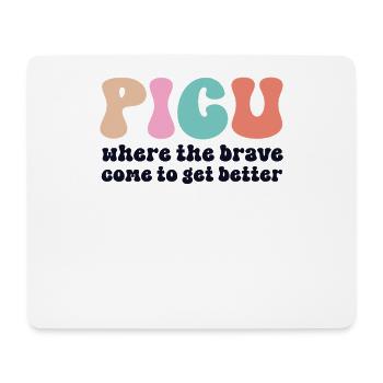 PICU Krankenschwester Retro Peds Krankenschwester Pädiatrische Intensiv - Mousepad (Querformat) - Weiß - Vorne
