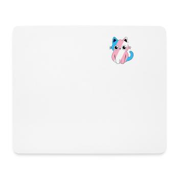 Subtiler Transgender-Pride-Monat LGBT-Kawaii-Katze - Mousepad (Querformat) - Weiß - Vorne