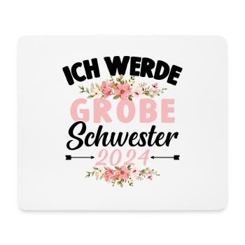 Große Schwester 2024 Baby Schwangerschaft Kind - Mousepad (Querformat) - Weiß - Vorne