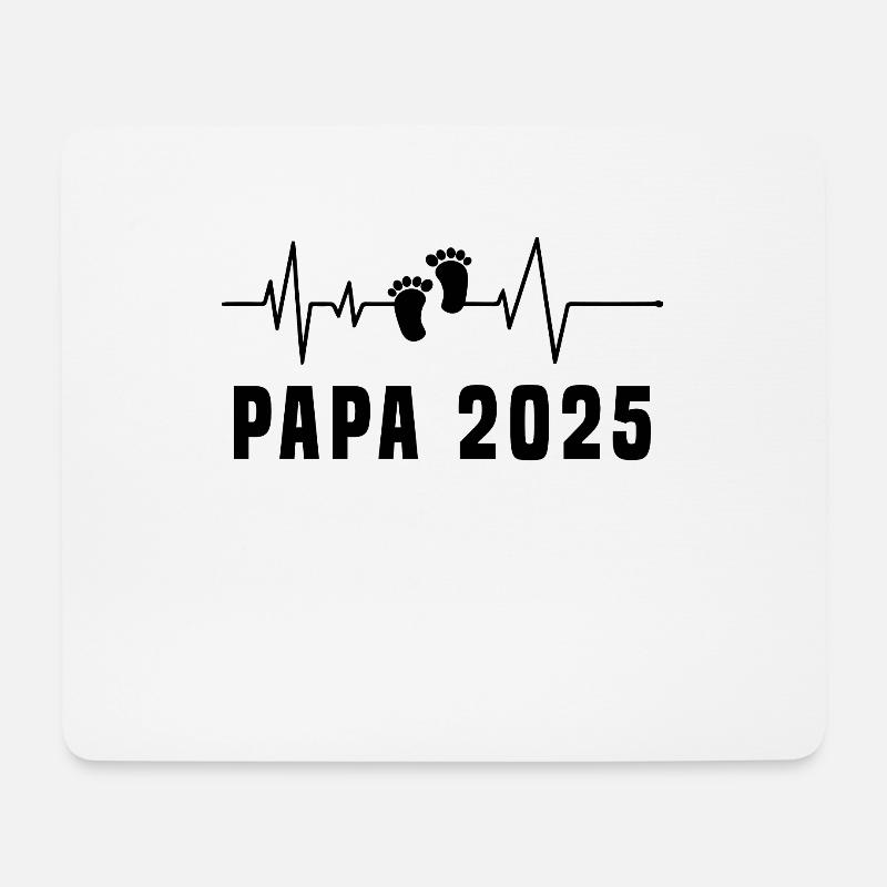 Papa 2025 Frequenz Herschlag - Mousepad (Querformat) - Weiß