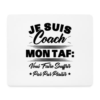 Homme Coach Humour Cadeau Sportif Coach - Tapis de souris (format paysage) - blanc - Devant