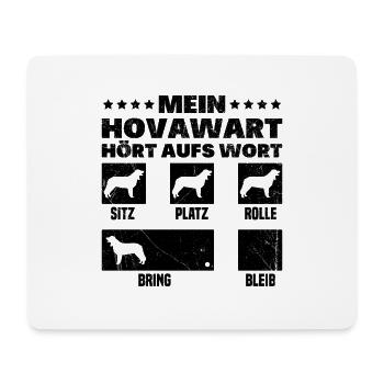 Hovawart Hundekunststücke Bauernhof Hovawart - Mousepad (Querformat) - Weiß - Vorne