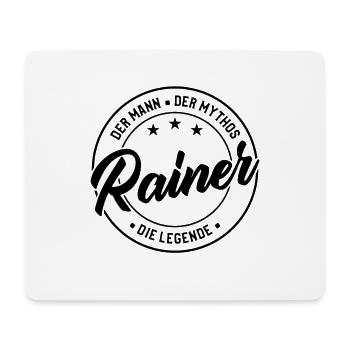 Rainer Vorname Name Geburtstag - Mousepad (Querformat) - Weiß - Vorne