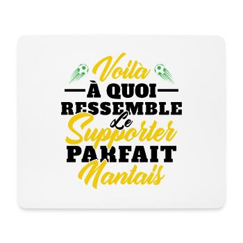 Supporter Nantais Cadeau Foot-ball Club Nantes - Tapis de souris (format paysage) - blanc - Devant