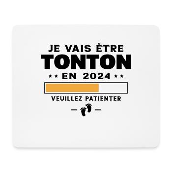 Je Vais Être Tonton 2024 Annonce Futur Tonton - Tapis de souris (format paysage) - blanc - Devant