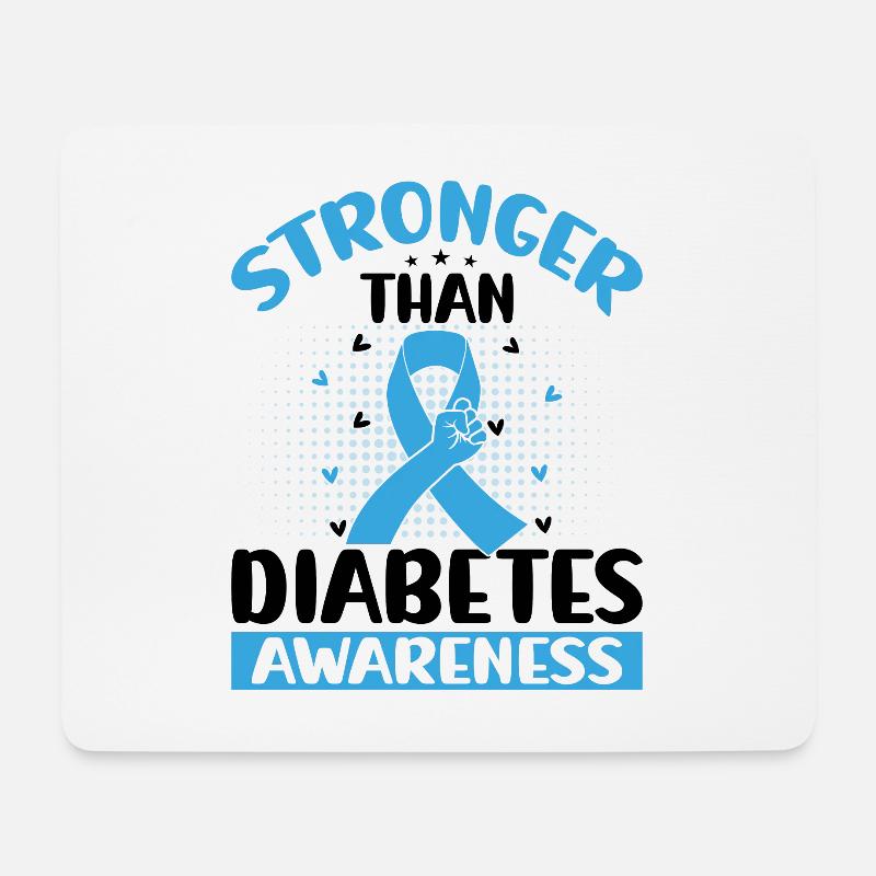 Welt-Diabetes-Tag - Mousepad (Querformat) - Weiß