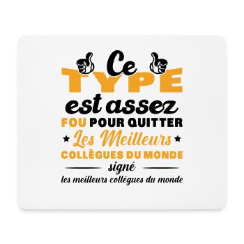 Départ Collègue de Travail Nouvel Emploi Retraite - Tapis de souris (format paysage) - blanc - Devant