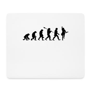 Rock'n'Roll Evolition für Musiker - Mousepad (Querformat) - Weiß - Vorne