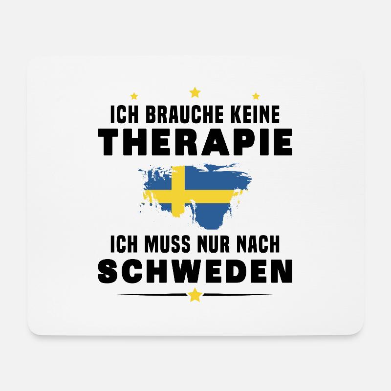 Therapie Schweden Urlauber Urlaubsgeschenk - Mousepad (Querformat) - Weiß