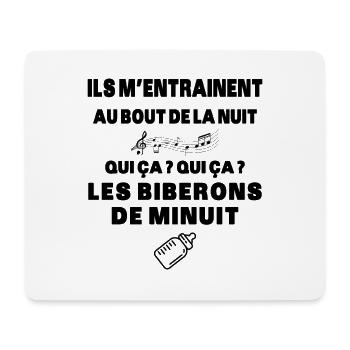 Biberons de Minuit Humour Naissance Humour Cadeau - Tapis de souris (format paysage) - blanc - Devant