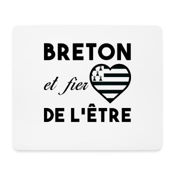 Bretagne - Breton et fier de l'être Fierté région - Tapis de souris (format paysage) - blanc - Devant