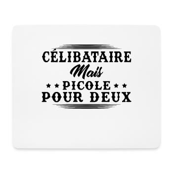 Célibataire Mais Je Picole Apéro Amis Bar Cadeau - Tapis de souris (format paysage) - blanc - Devant