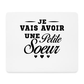 Je Vais Avoir Une Petite Sœur Cadeau Future Soeur - Tapis de souris (format paysage) - blanc - Devant