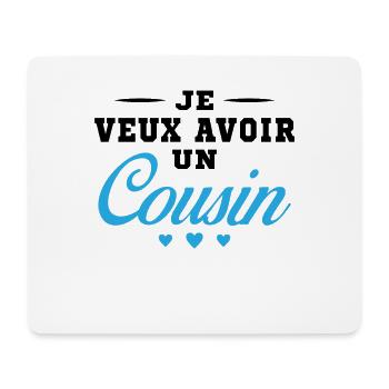 Je vais avoir un cousin Cadeau pour Grossesse - Tapis de souris (format paysage) - blanc - Devant