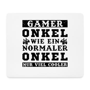 Der Coole Gaming Onkel Gamer Zocker Geschenk - Mousepad (Querformat) - Weiß - Vorne