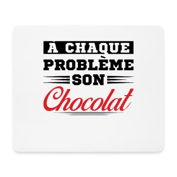 Femme À Chaque Problème Son Chocolat Humour Cadeau - Tapis de souris (format paysage) - blanc - Devant
