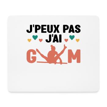 J'Peux Pas J'ai Gym Cadeau Femme gymnaste - Tapis de souris (format paysage) - blanc - Devant