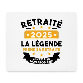 Retraité 2025 Pour Homme Femme Départ Retraite - Tapis de souris (format paysage) - blanc - Devant