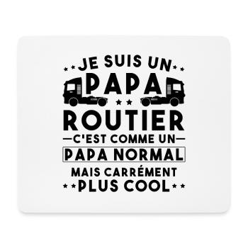 je suis un papa routier / humour papa routier - Tapis de souris (format paysage) - blanc - Devant