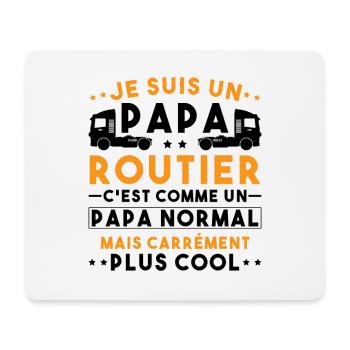 je suis un papa routier / humour papa routier - Tapis de souris (format paysage) - blanc - Devant