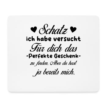 Das beste Geschenk für dich - Schatz - Spruch - Mousepad (Querformat) - Weiß - Vorne