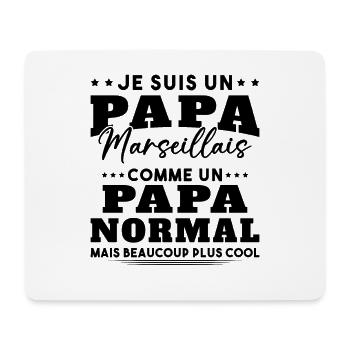 Papa Marseillais Humour Cadeau De Noël - Tapis de souris (format paysage) - blanc - Devant