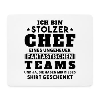 Ich bin Stolzer Chef Geschenkidee - Mousepad (Querformat) - Weiß - Vorne