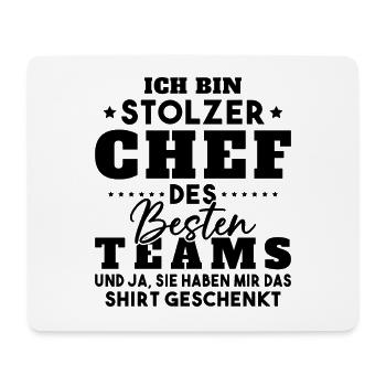 Stolzer Chef Des Besten Teams Shirt Geschenkt Fun - Mousepad (Querformat) - Weiß - Vorne