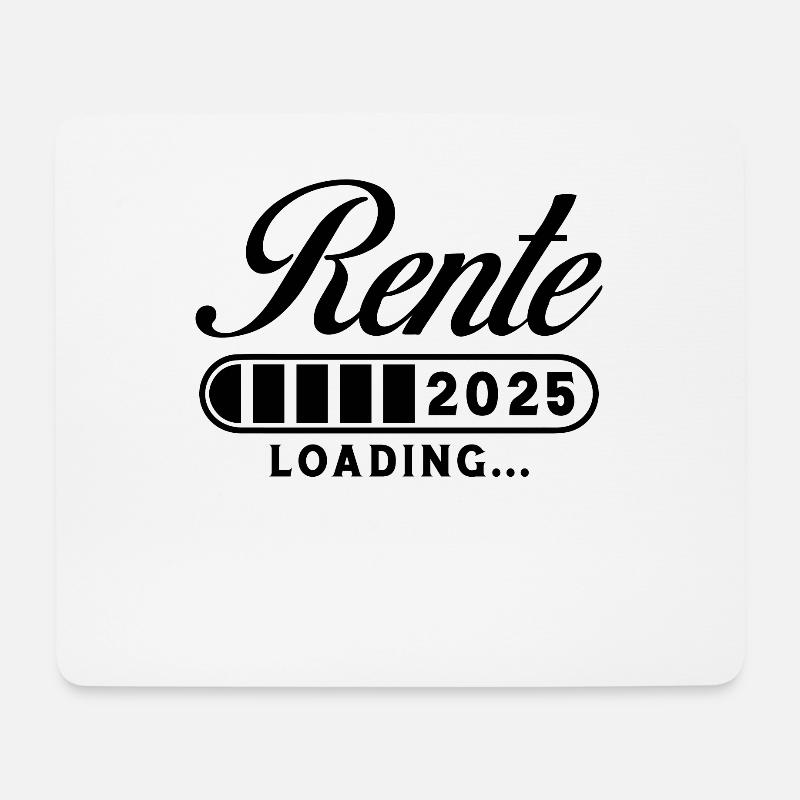 Rente 2025 Loading - Mousepad (Querformat) - Weiß