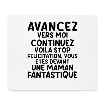 Femme Humour Super Cadeau Pour Maman Marrant Fille - Tapis de souris (format paysage) - blanc - Devant