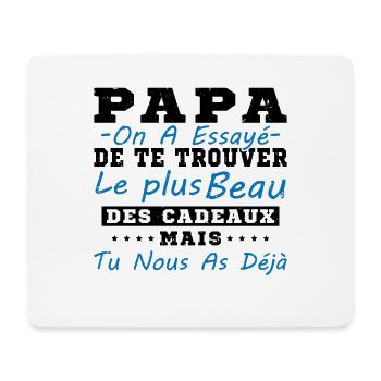 Papa Cadeau humour papa fête des pères - Tapis de souris (format paysage) - blanc - Devant