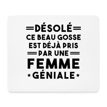 Désolé Saint-Valentin Beau Gosse Fiancé - Tapis de souris (format paysage) - blanc - Devant
