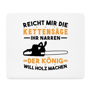 Kettensäge Holzfäller Waldarbeiter Wald Forstwirt - Mousepad (Querformat) - Weiß - Vorne