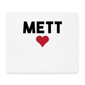 Mett Fleischher Amoureux du Mettigel et de la viande - Tapis de souris (format paysage) - blanc - Devant