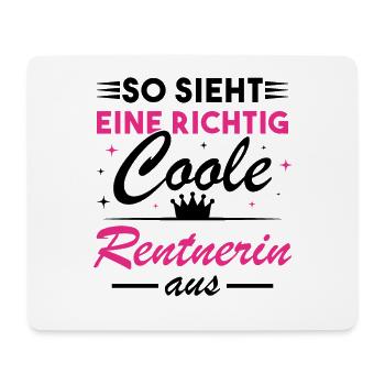 So sieht eine richtig coole Rentnerin aus - Mousepad (Querformat) - Weiß - Vorne