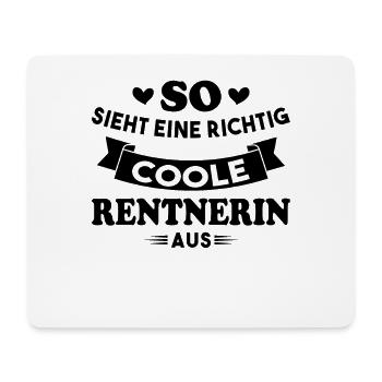 So sieht eine richtig coole Rentnerin aus - Mousepad (Querformat) - Weiß - Vorne