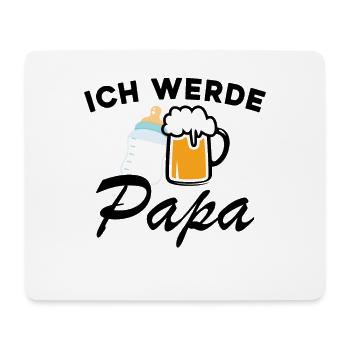 Ich werde Papa werdender Papa Vater - Mousepad (Querformat) - Weiß - Vorne