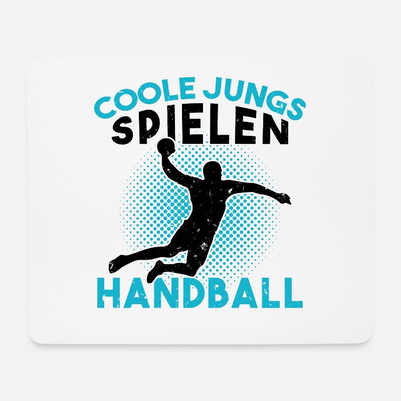 Coole jungs spielen handball handballer - Mousepad (Querformat) - Weiß
