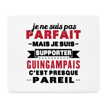 Nicht perfekt, aber ich bin ein Guingamp-Fan - Mousepad (Querformat) - Weiß - Vorne