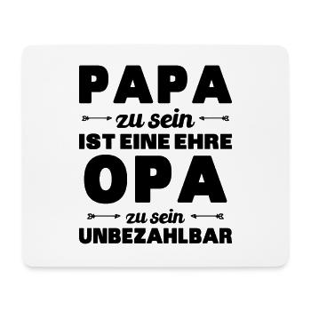 Papa zu sein ist eine Ehre Opa zu sein unbezahlbar - Mousepad (Querformat) - Weiß - Vorne