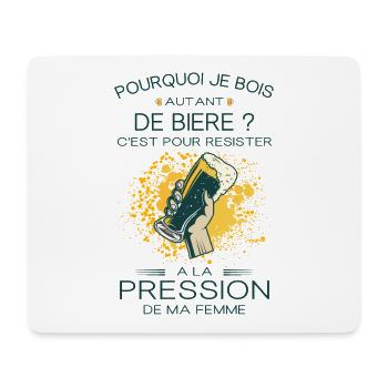 Voici Pourquoi Je Bois Autant de Bière - Tapis de souris (format paysage) - blanc - Devant